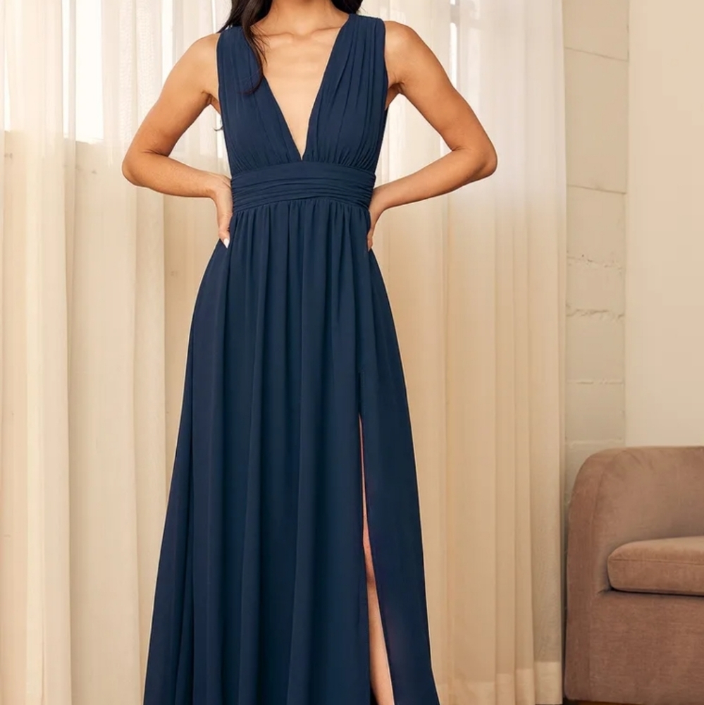 Heavenly Hues Navy Blue Maxi Dress